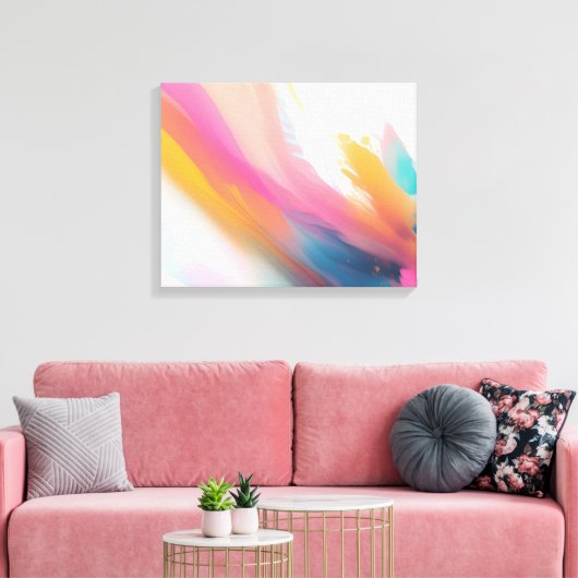 abstract canvas afdruk (Insitu (Woonkamer))