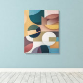 abstract canvas afdruk (Insitu (Houten vloer))