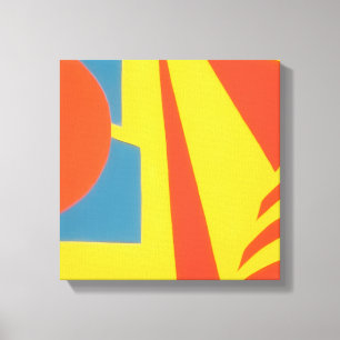 Abstract canvasprint Lemon Fire Canvas Afdruk