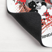 Abstract carnavalpaneel in rood wit en zwart muismat (Hoek)