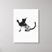 Abstract Cat is touching something Canvas Afdruk (Voorkant)