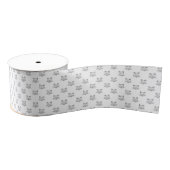 Abstract Cat Portrait Sketch Black White Design Grosgrain Lint (Spoel)