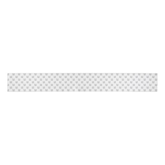 Abstract Cat Portrait Sketch Black White Design Grosgrain Lint (Voorkant)