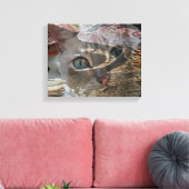 Abstract Cat Wrapped Canvas Afdruk (Insitu (Woonkamer))