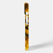 Abstract cellulair raster in geel en zwart Case-Mate iPhone case (Achterkant / Links)