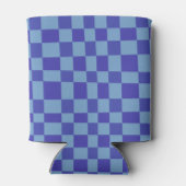 Abstract Checkerboard Blue Custom Baby Shower Blikjeskoeler (Achterkant)