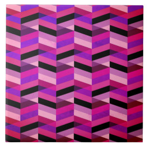 Abstract Chevron/Herringbone Paars en Violet Tegeltje