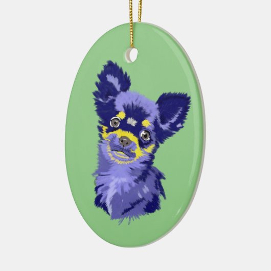 Abstract Chihuahua Keramisch Ornament (Links)