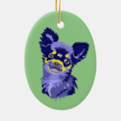 Abstract Chihuahua Keramisch Ornament (Achterkant)