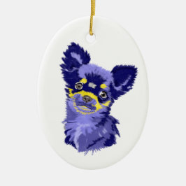 Abstract Chihuahua Keramisch Ornament