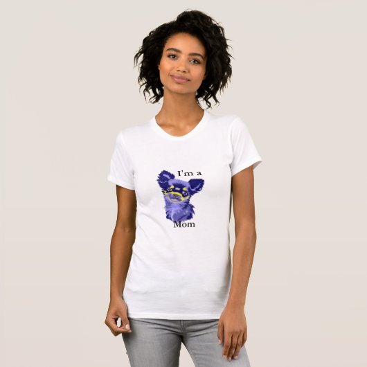Abstract Chihuahua Moeder T-shirt (Voorkant volledig)