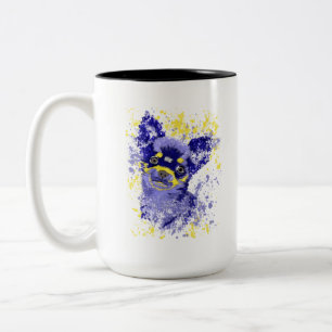Abstract Chihuahua Tweekleurige Koffiemok