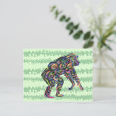 Abstract Chimpansee Art Briefkaart (Staand voorkant)