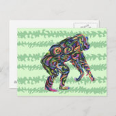 Abstract Chimpansee Art Briefkaart (Voorkant / Achterkant)