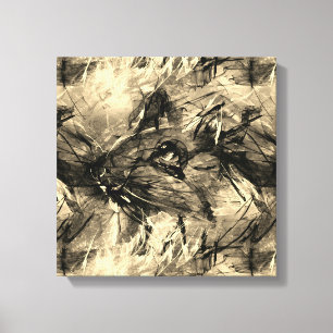 Abstract Chinees Rat Year Zodiac Birthday Canvas P Afdruk