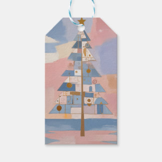 Abstract Christmas Geometry Cadeaulabel