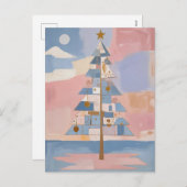 Abstract Christmas Geometry Feestdagenkaart (Voorkant / Achterkant)