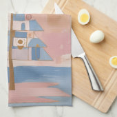 Abstract Christmas Geometry Theedoek (Quarter Fold)