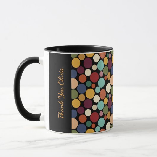 Abstract Circle Custom Message Gift Coffee Mug (Gauche)