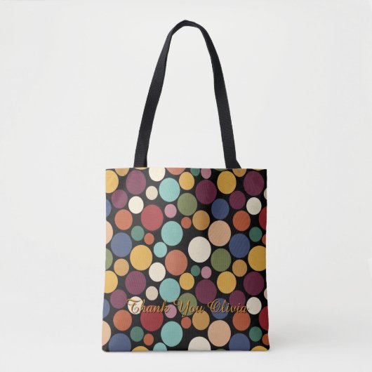 Abstract Circle Custom Message Gift Tote Bag (Devant)