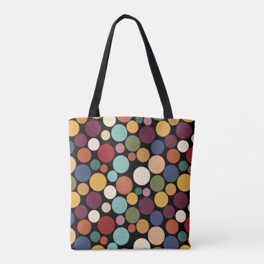 Abstract Circle Custom Message Gift Tote Bag (Achterkant)