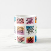 Abstract Circle Shapes Designs Illustration Koffiemok (Center)