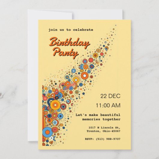 Abstract Circle-thema gepersonaliseerd Kaart (Voorkant)