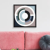 Abstract Circular Muted Tones - Stretched Canvas Afdruk (Insitu (Woonkamer))