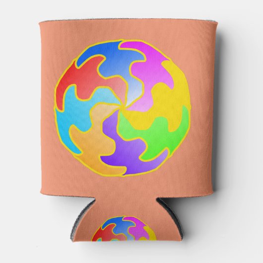 Abstract cirkelformulier blikjeskoeler (Voorkant)