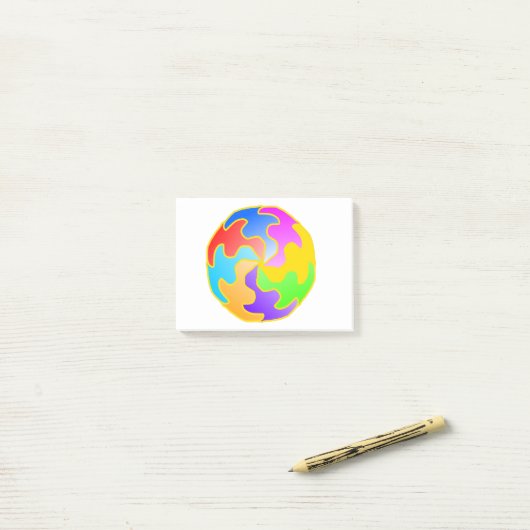 Abstract cirkelformulier post-it® notes (Op bureau)