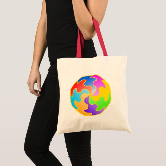Abstract cirkelformulier tote bag (Voorkant (product))