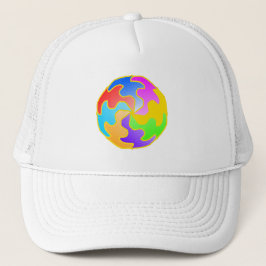 Abstract cirkelformulier trucker pet