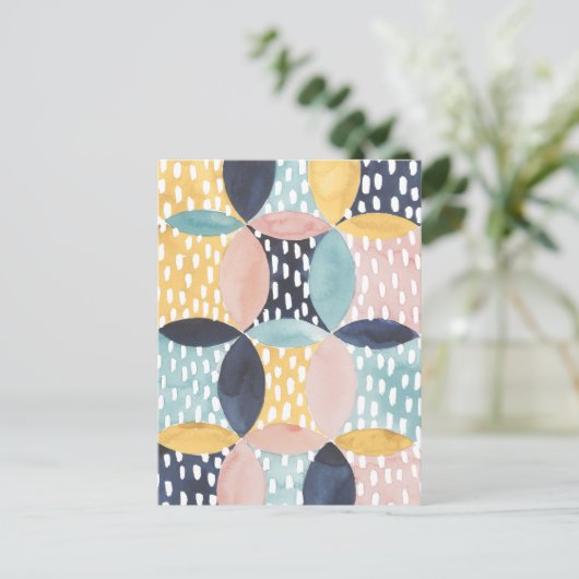 Abstract cirkelpatroon briefkaart (Staand voorkant)