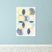 Abstract cirkelpatroon canvas afdruk (Insitu (Houten vloer))