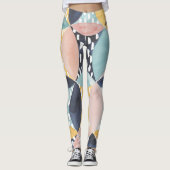 Abstract cirkelpatroon leggings (Voorkant)