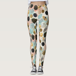 Abstract cirkelpatroon -met Glitter & Speckles 2 Leggings