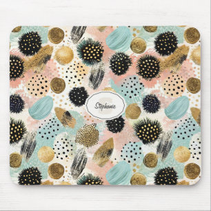 Abstract cirkelpatroon -met Glitter & Speckles 2 Muismat