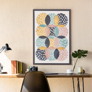 Abstract cirkelpatroon poster