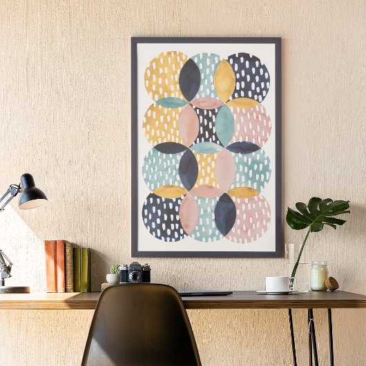 Abstract cirkelpatroon poster