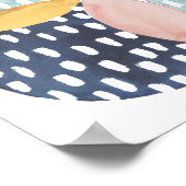 Abstract cirkelpatroon poster (Hoek)