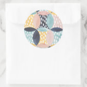 Abstract cirkelpatroon ronde sticker (Tas)