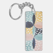 Abstract cirkelpatroon sleutelhanger (Voorkant Links)
