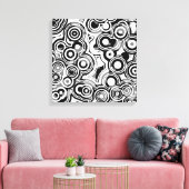 abstract cirkels omwikkeld canvas (Insitu (Woonkamer))