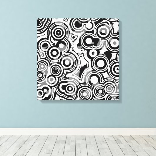 abstract cirkels omwikkeld canvas (Insitu (Houten vloer))