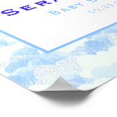 Abstract Cloud Pattern Sunshine Baby shower Poster (Hoek)