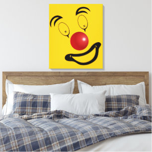 Abstract Clown Gesicht Canvas Afdruk