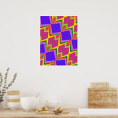 abstract CO2-patroon Poster (Keuken)