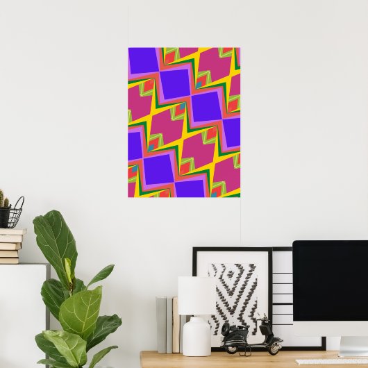 abstract CO2-patroon Poster (Thuiskantoor)