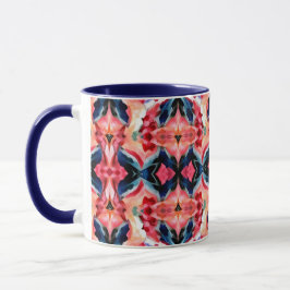 Abstract Coffee Mug -Blues and Pinks Mok