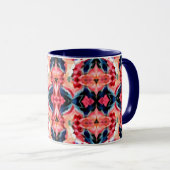 Abstract Coffee Mug -Blues and Pinks Mok (Voorkant rechts)